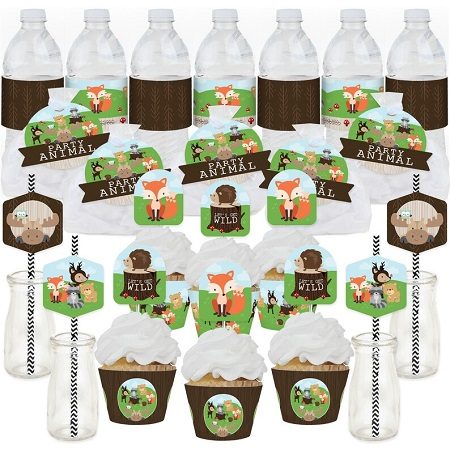 Woodland forest baby party favor bundle