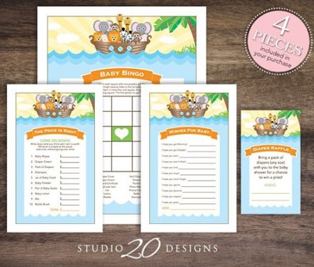 printable Noah Baby shower party games