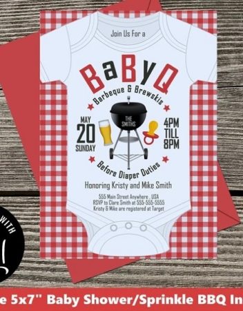 Printable Baby BBQ Shower invite