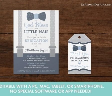 Christian Little man party invitation