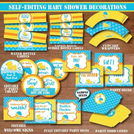 DIY Ducky Baby Shower package