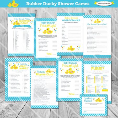 Ducky Baby shower game bundle