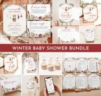 Christmas Winter Baby shower package printable